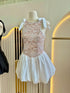 Women Lacey Sleeveless Flounce Mini Dresses